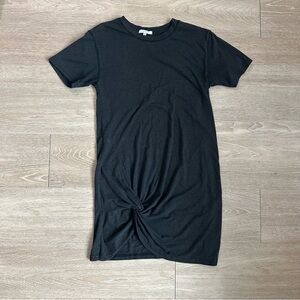 Dark Grey Knotted T-Shirt Dress